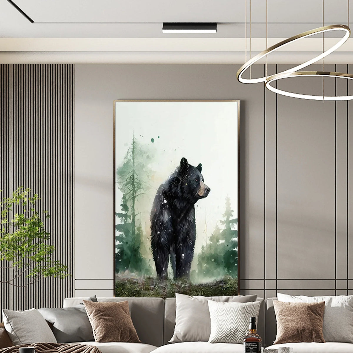 Abstract Animal Canvas Art #AP178