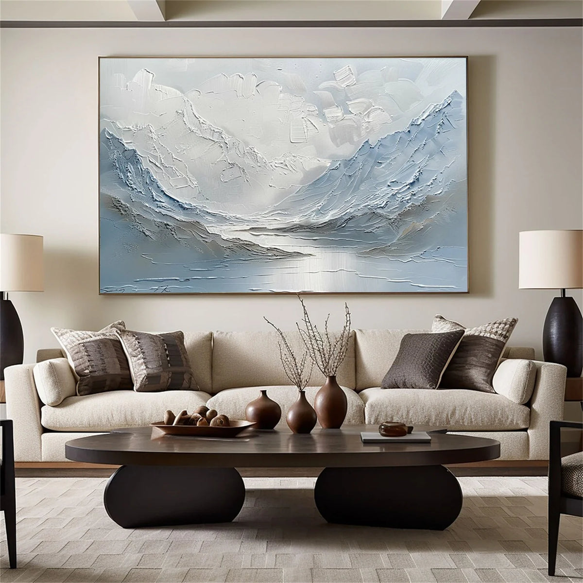 Minimalist Mountain Texture Canvas # MM420