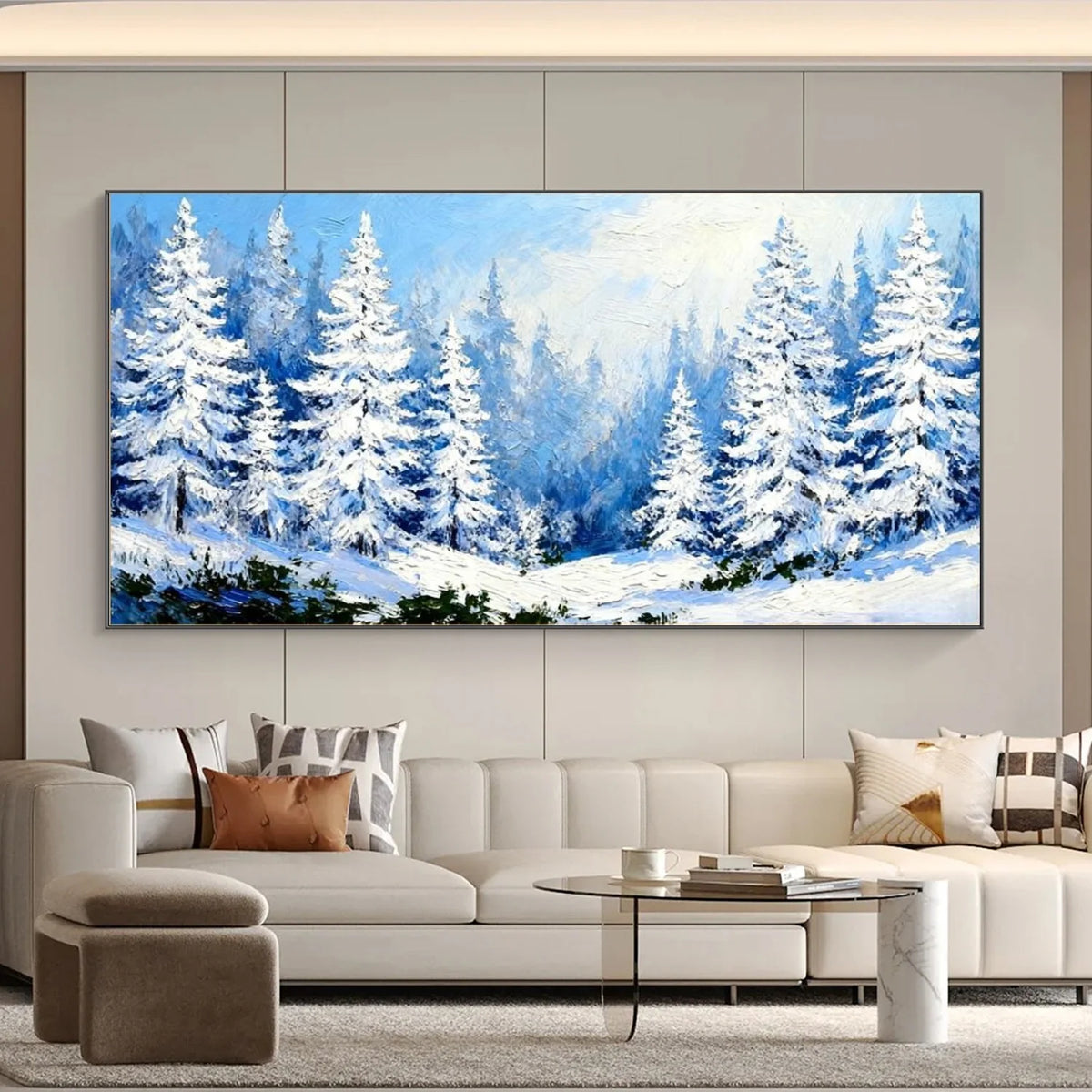 Flower & Tree Abstract Texture Canvas Art #FT 286