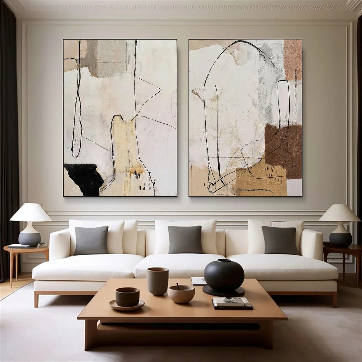 Abstract Texture Wall Art Set of 2 # AB699