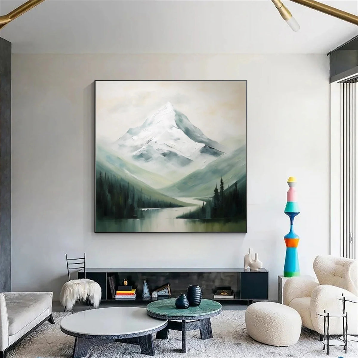 Abstract Mountain Canvas Art #MM326