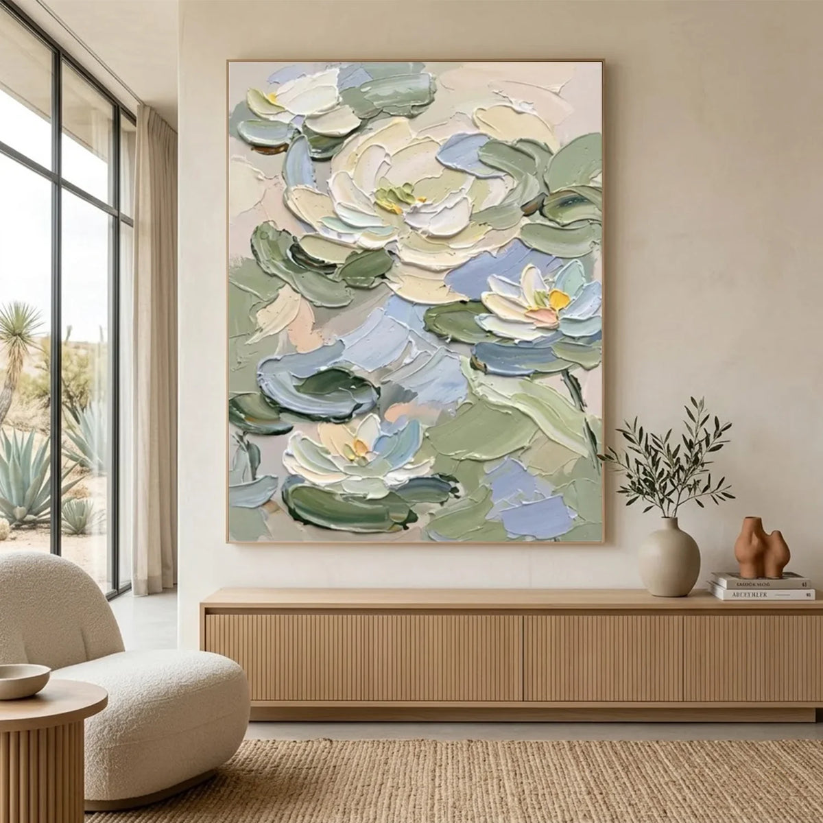 Flower & Tree Abstract Texture Canvas # FT 387