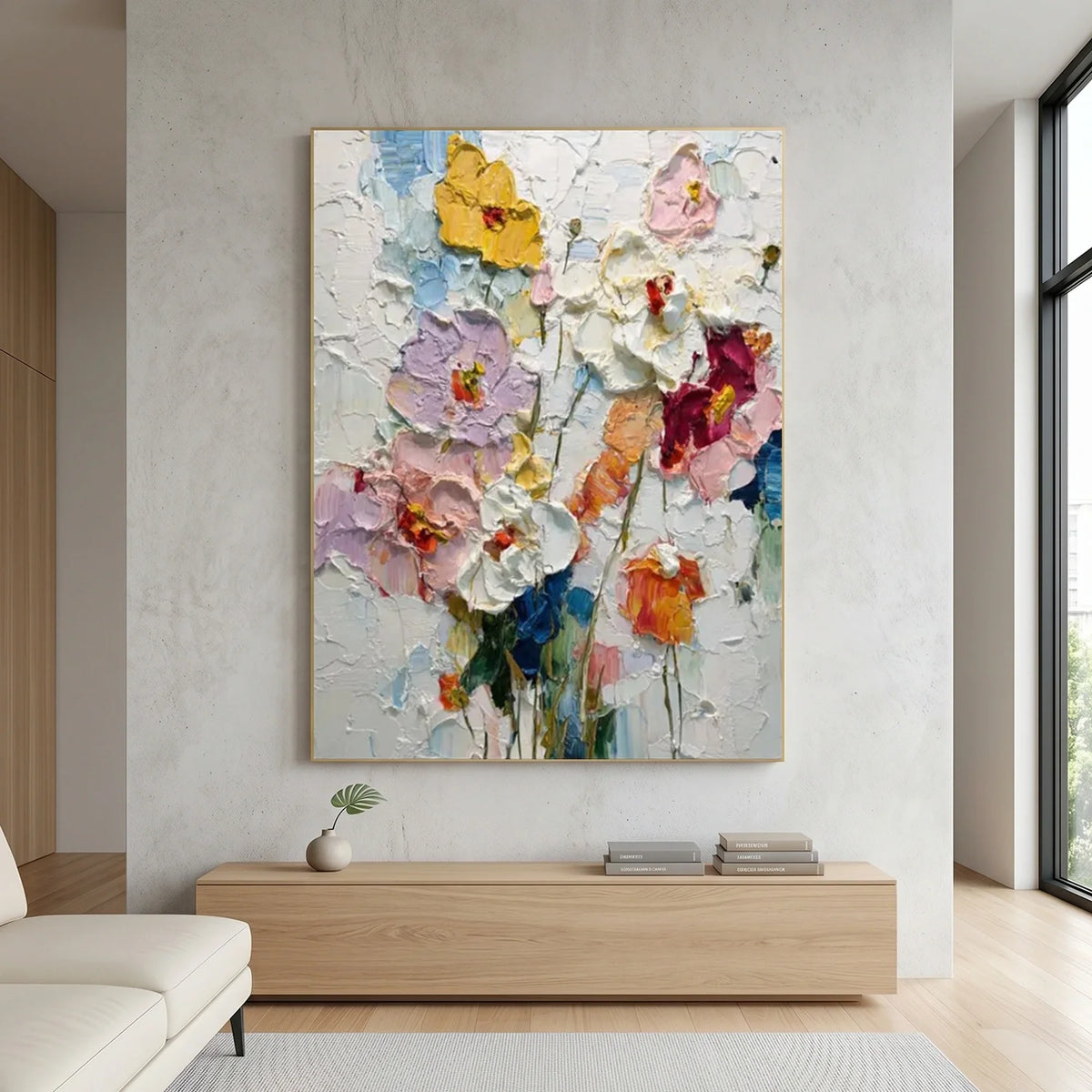 Flower & Tree Abstract Texture Canvas # FT 384