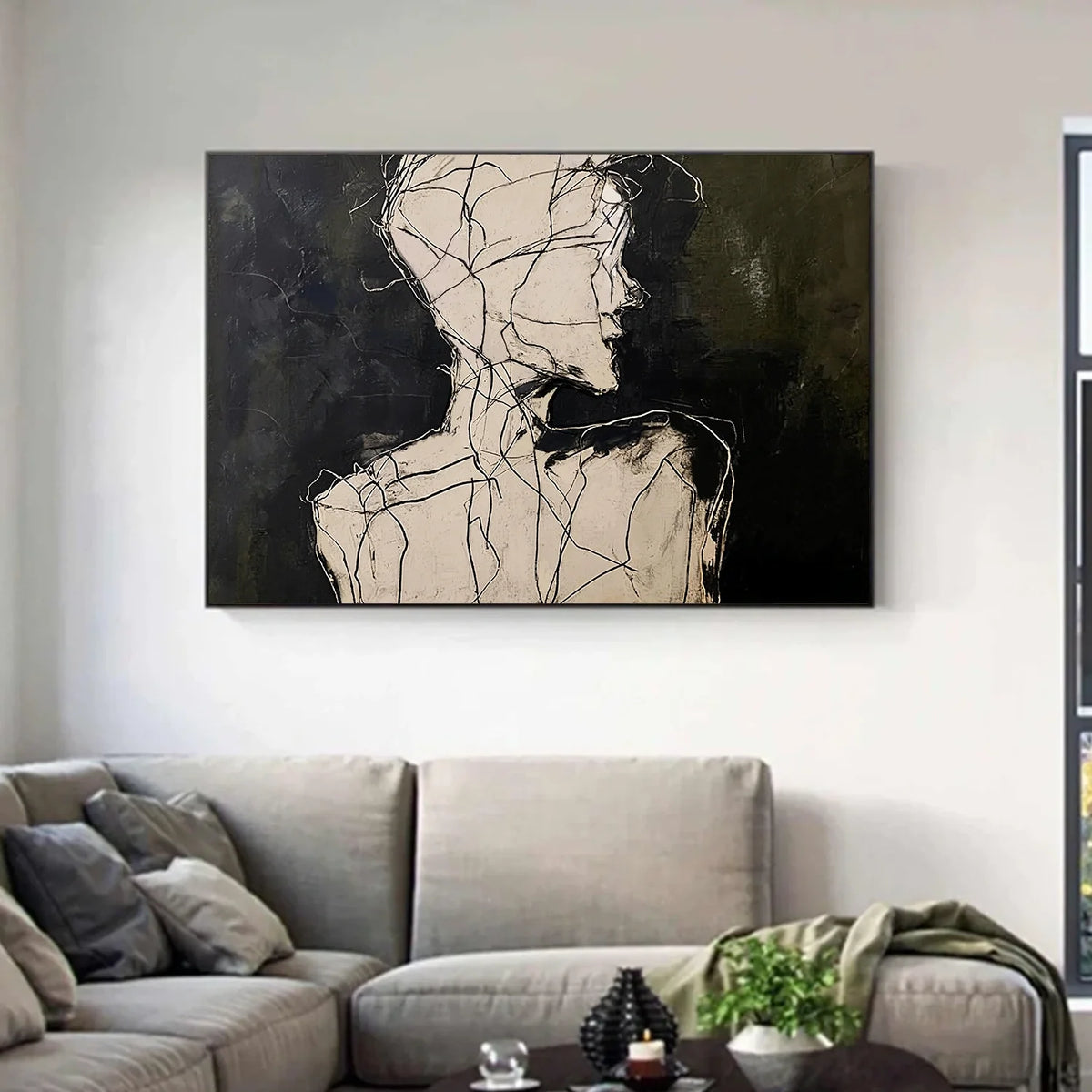 Abstract Portrait Textured Wall Art #PT 063