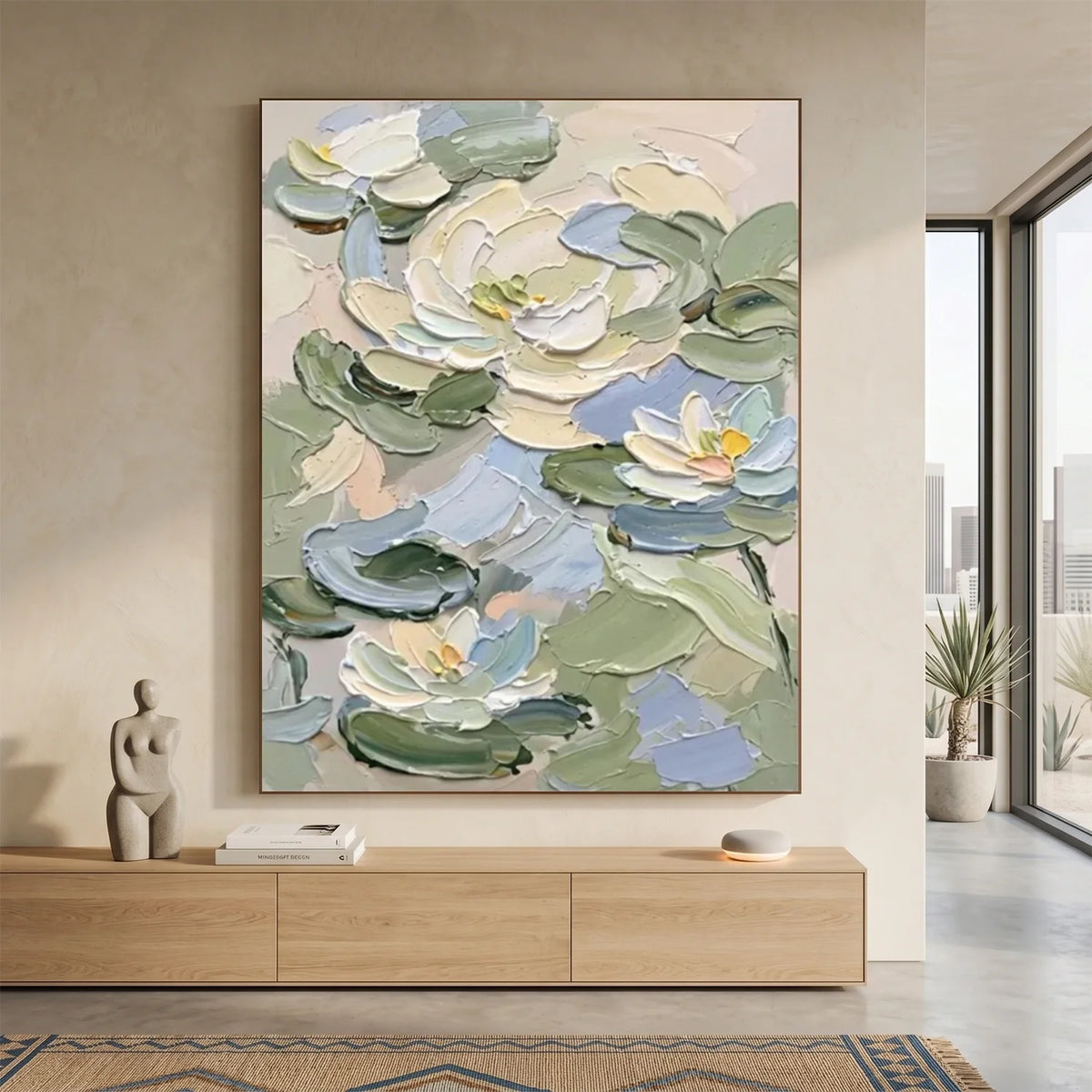 Flower & Tree Abstract Texture Canvas # FT 387
