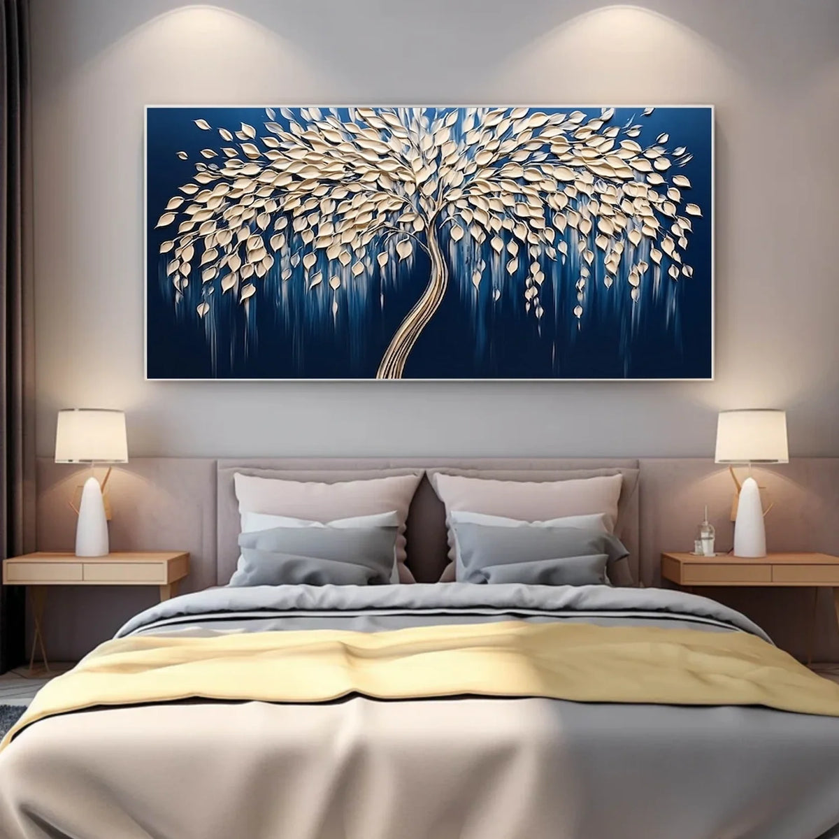 Flower & Tree Abstract Textured Canvas # FT 369