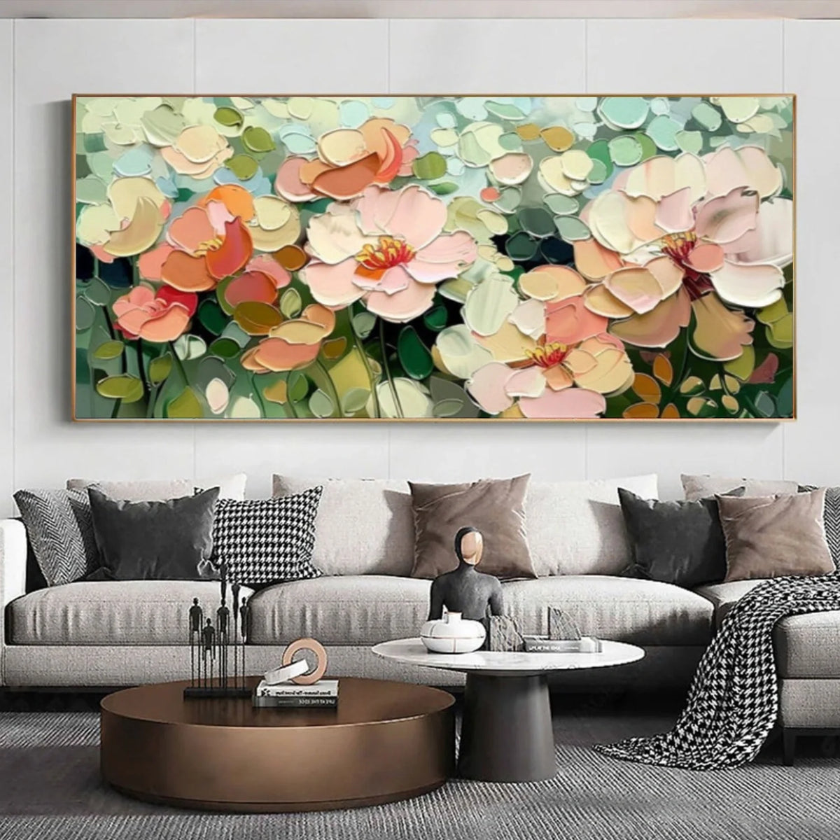 Flower & Tree Abstract Textured Canvas # FT 365