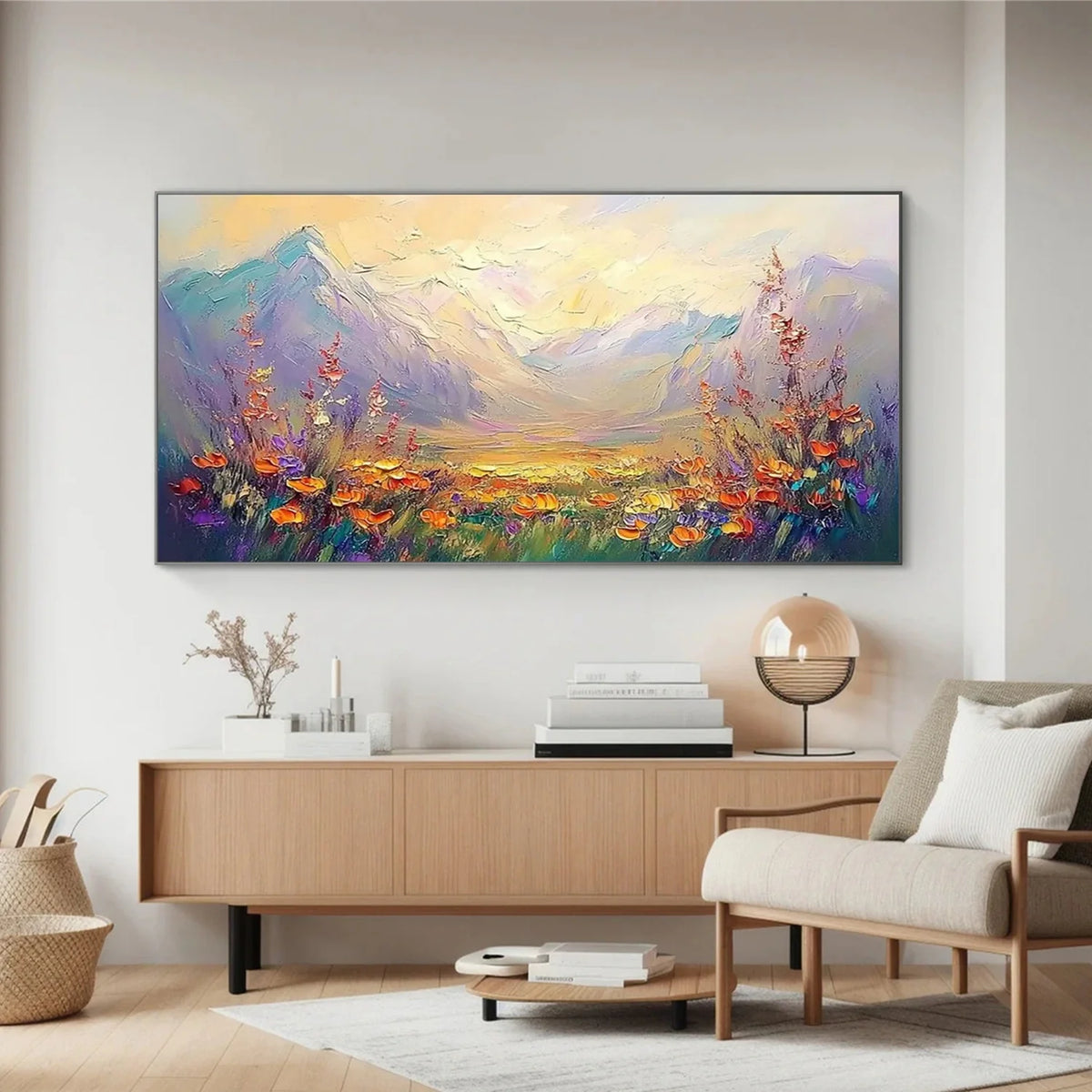 Colorful Flower & Tree Abstract Texture Canvas # FT 382