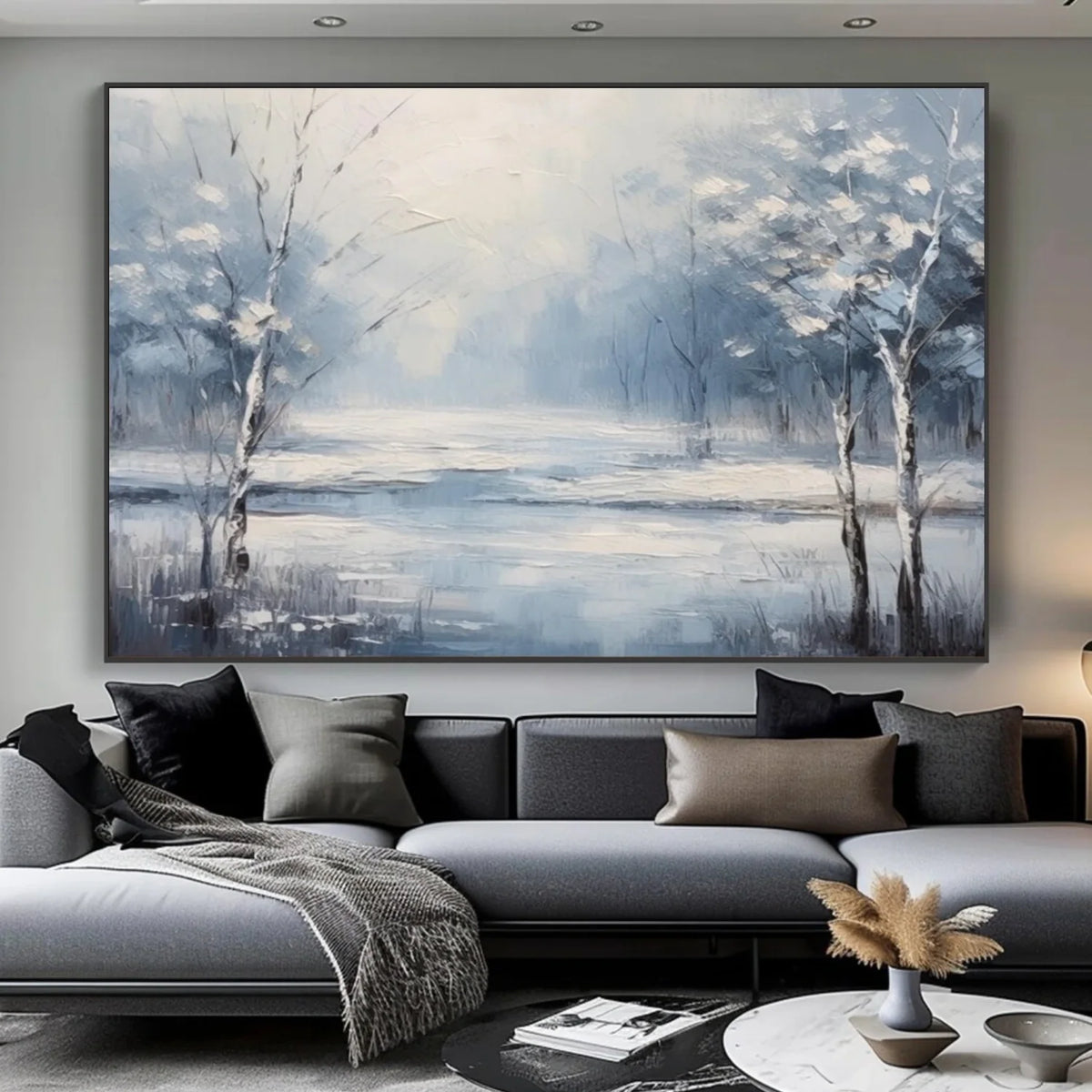 Flower & Tree Abstract Texture Canvas Art #FT 261