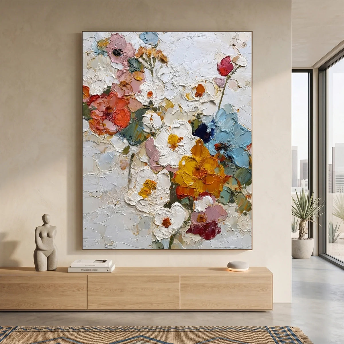 Flower & Tree Abstract Texture Canvas # FT 383