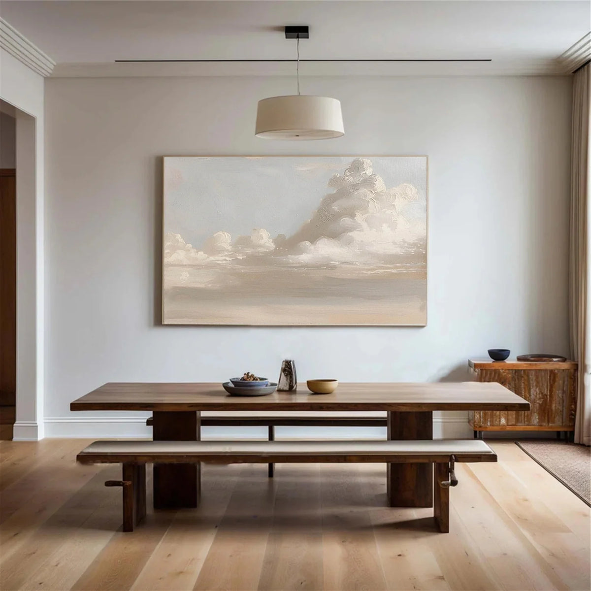 Ocean And Sky Abstract Texture Canvas Art #OS398