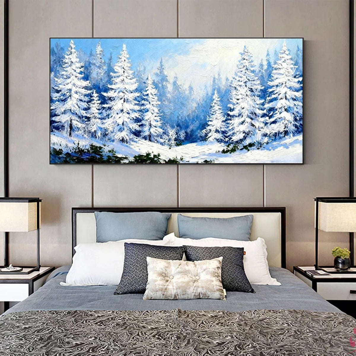 Flower & Tree Abstract Texture Canvas Art #FT 286