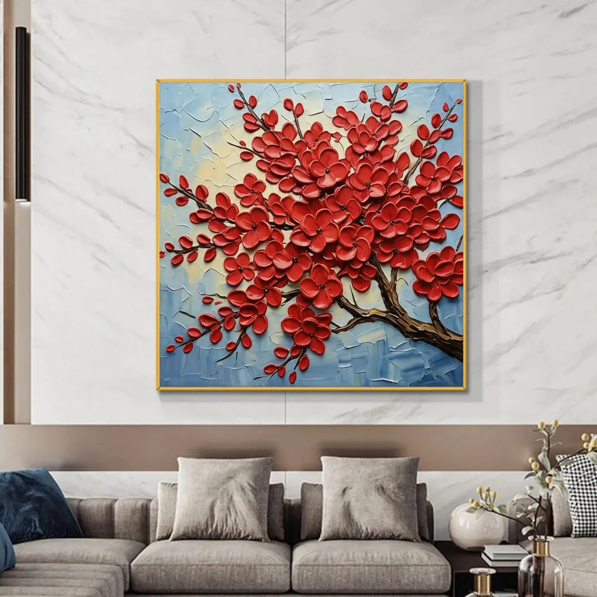 Flower & Tree Abstract Textured Canvas # FT 351