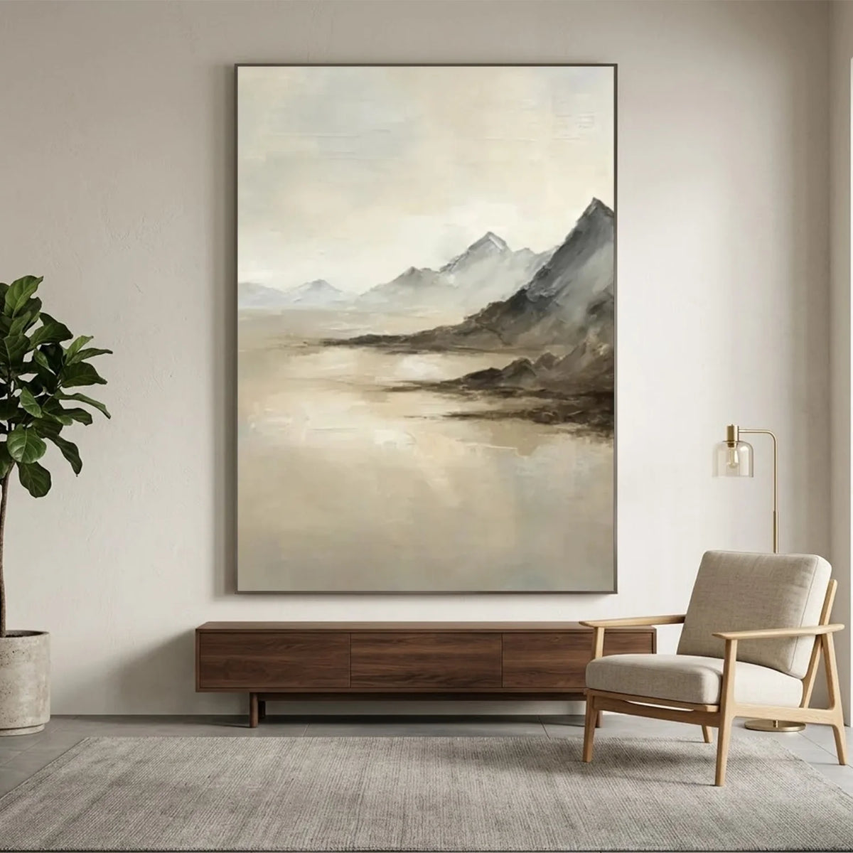 Minimalist Mountain Texture Canvas # MM440