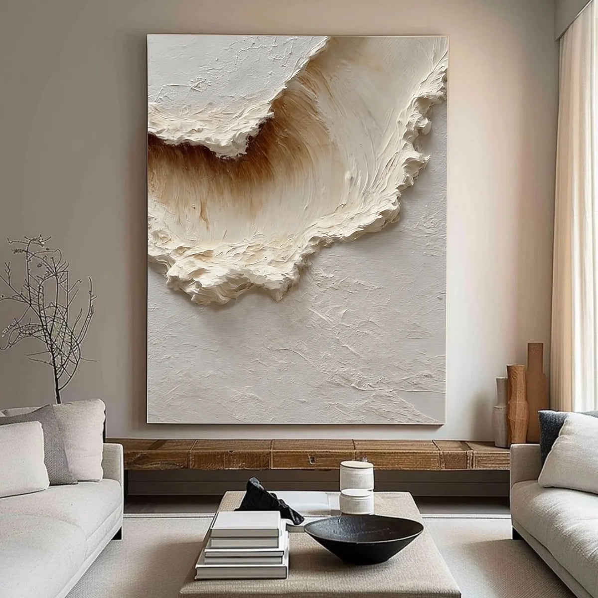 Ocean And Sky Abstract Texture Canvas Art #OS365