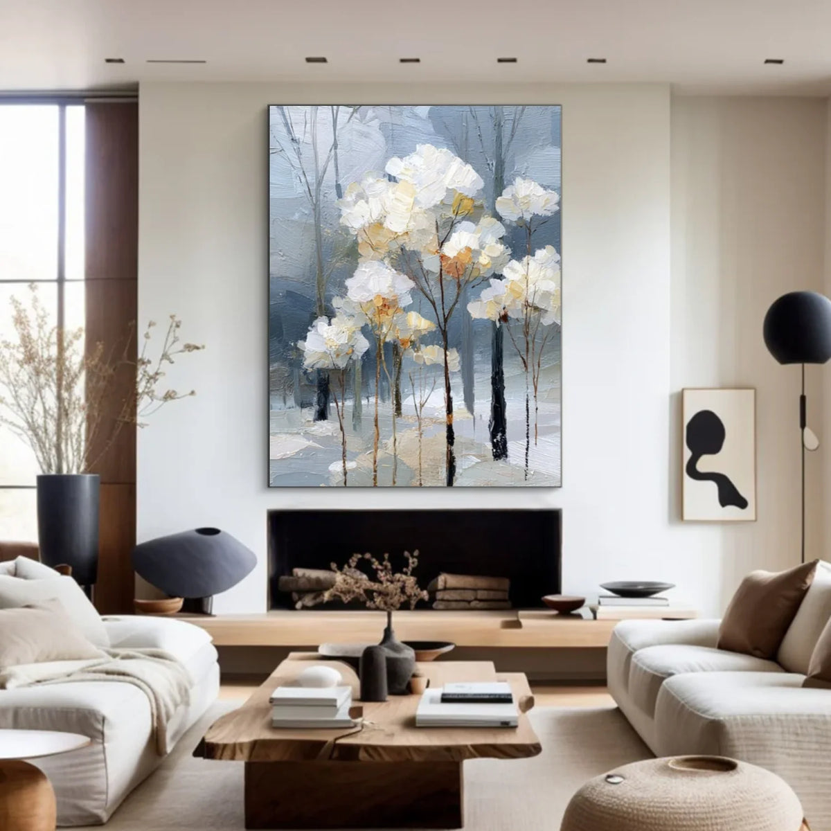 Flower & Tree Abstract Textured Canvas # FT 341