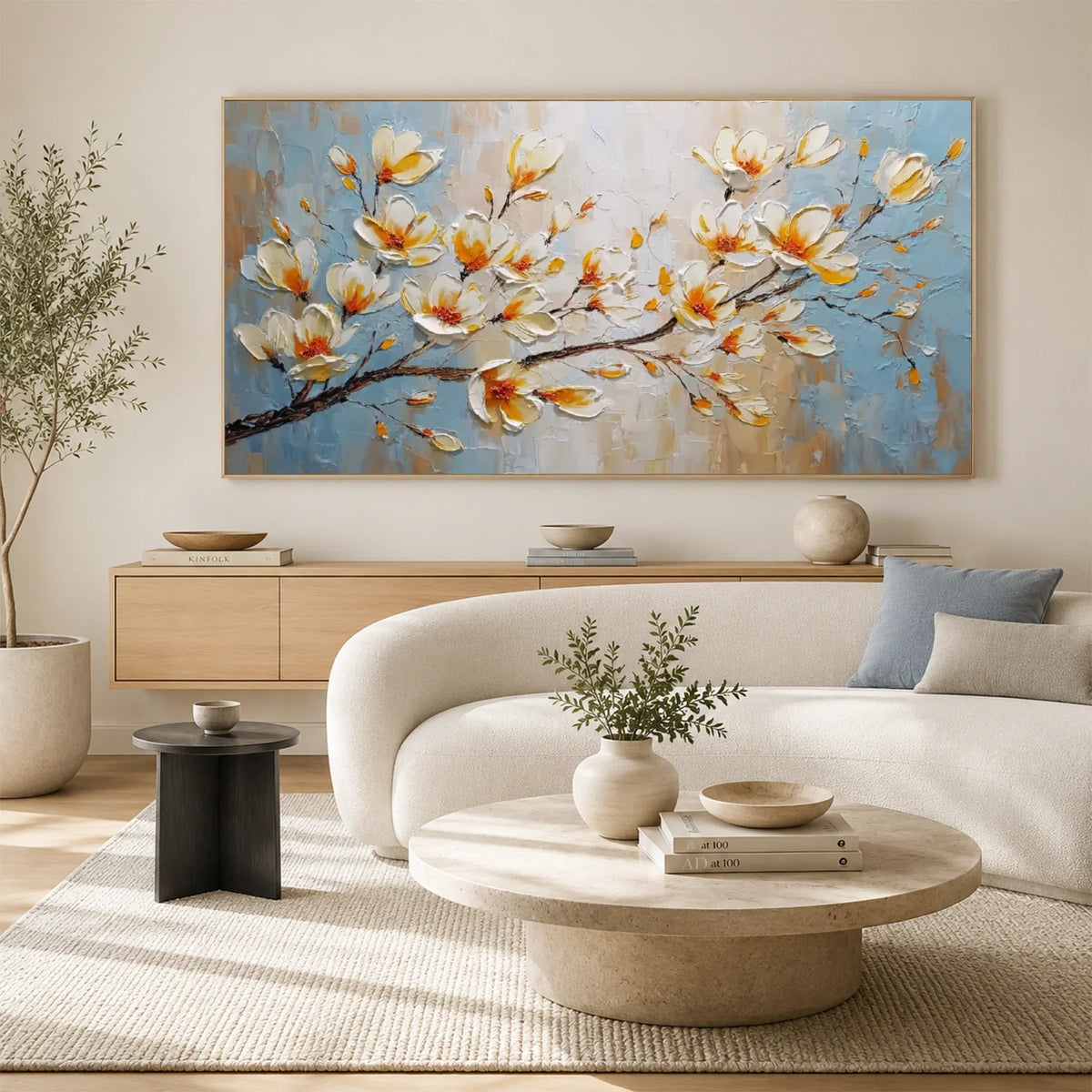 Flower & Tree Abstract Texture Canvas # FT 392