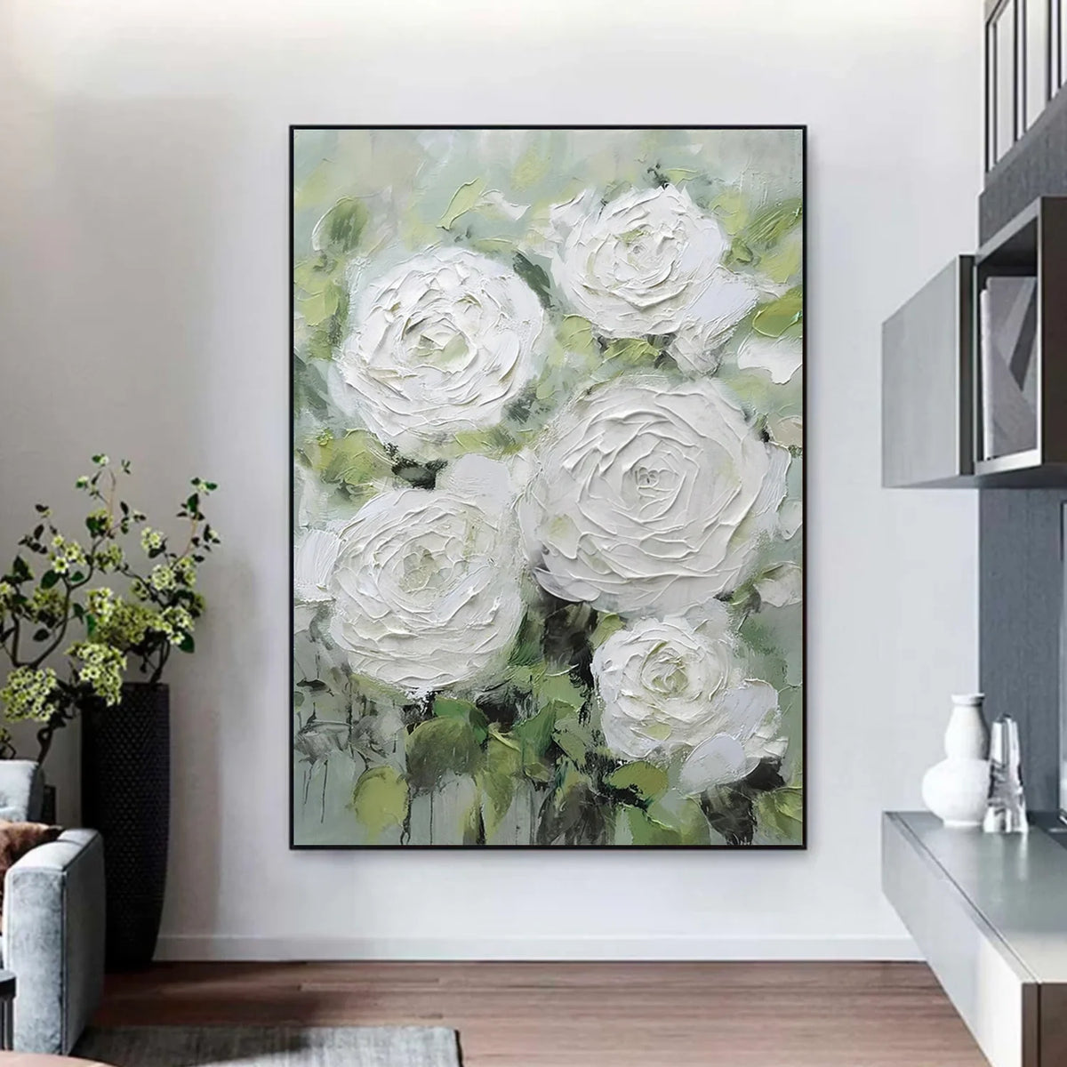 Flower & Tree Abstract Texture Canvas Art #FT 318