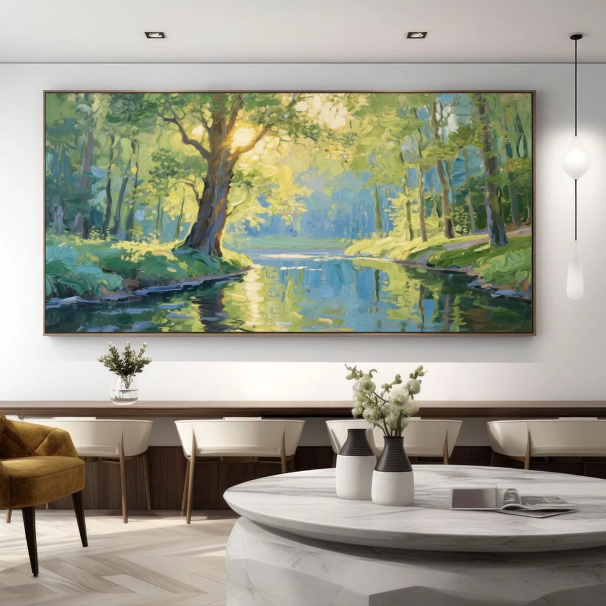 Flower & Tree Abstract Canvas Art #FT 269