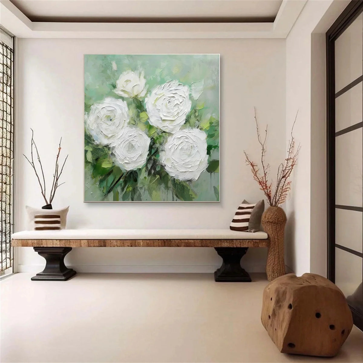 Flower & Tree Abstract Texture Canvas Art #FT 321