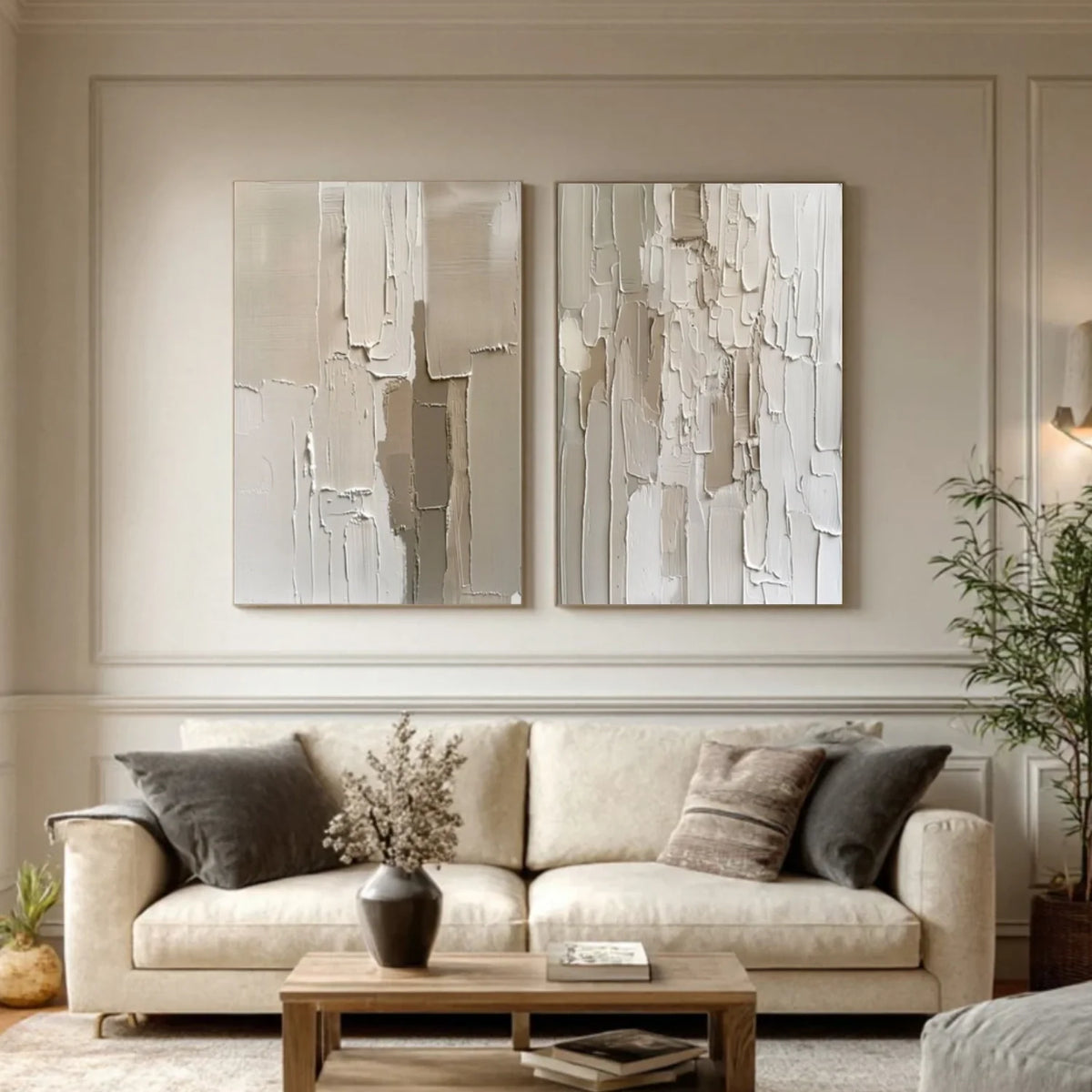 Abstract Texture Set of 2 Wall Art #AB549