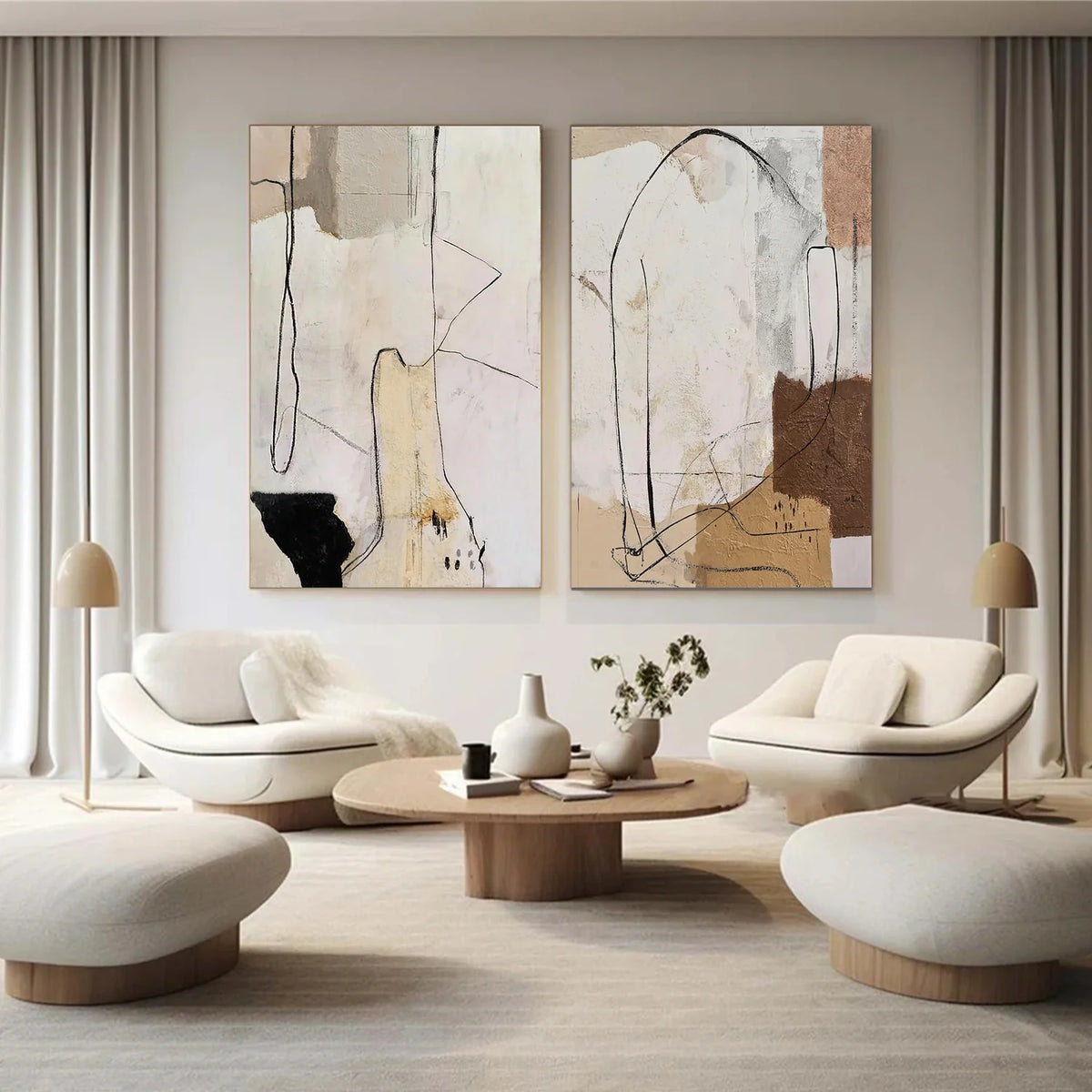 Abstract Texture Wall Art Set of 2 # AB699