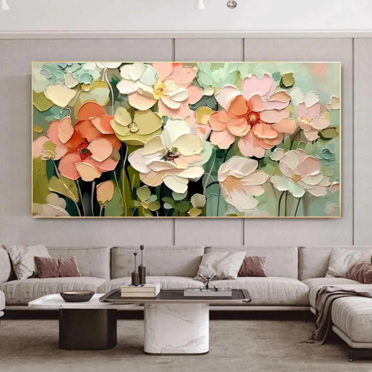 Flower & Tree Abstract Textured Canvas # FT 362