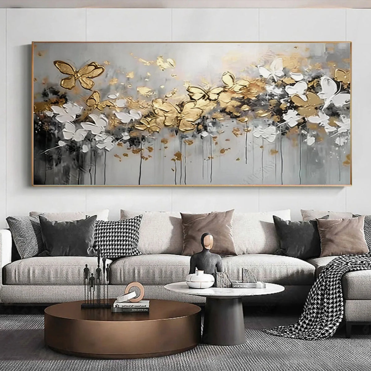Flower & Tree Abstract Textured Canvas # FT 377