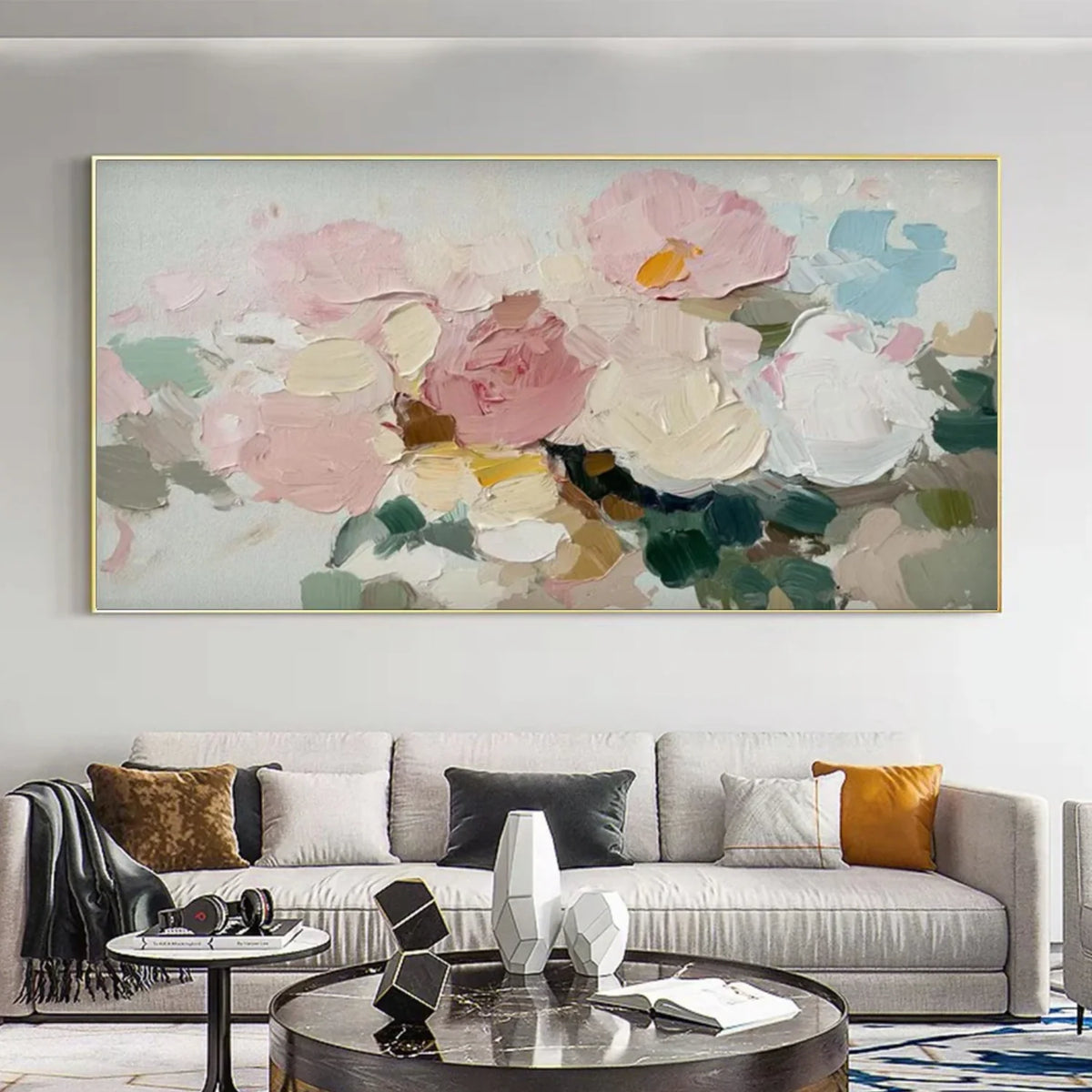 Colorful Flower & Tree Abstract Textured Canvas # FT 340