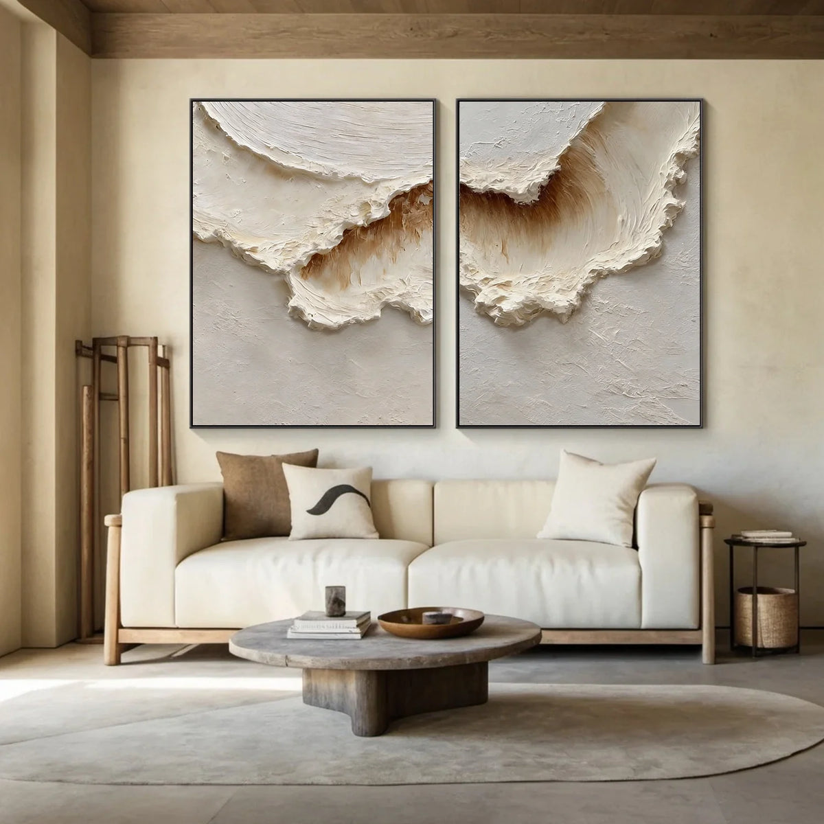 Ocean And Sky Abstract Texture Canvas Art Set of 2 #OS370