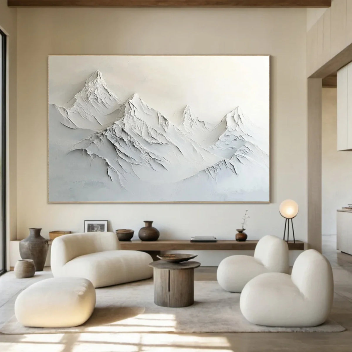 Abstract Mountain Textured Canvas Art #MM325