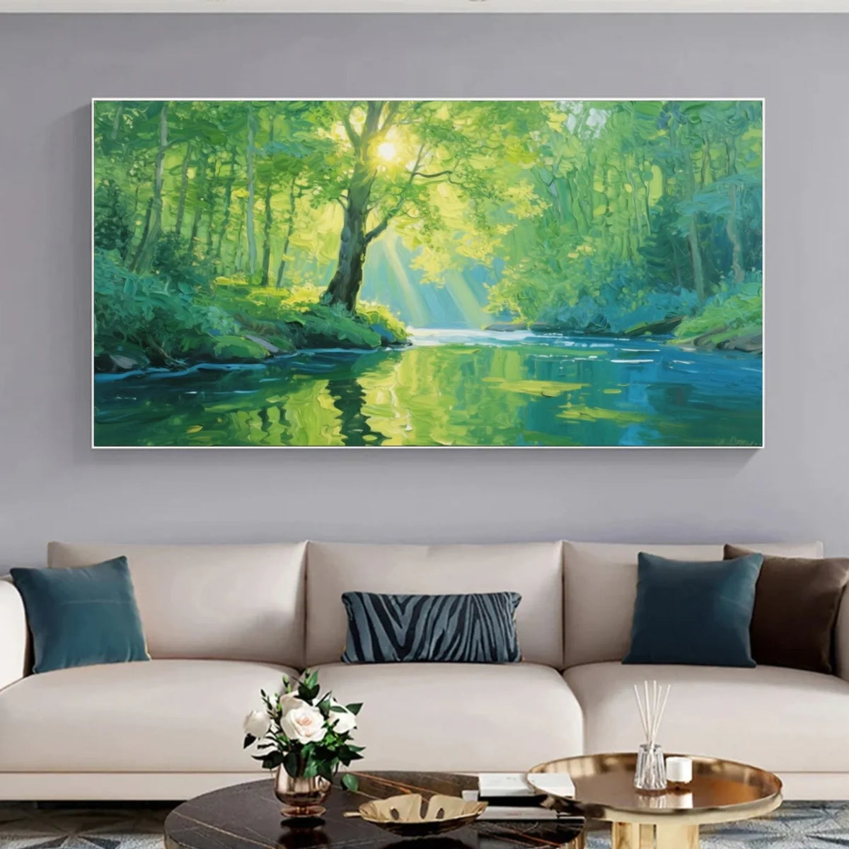Flower & Tree Abstract Canvas Art #FT 270