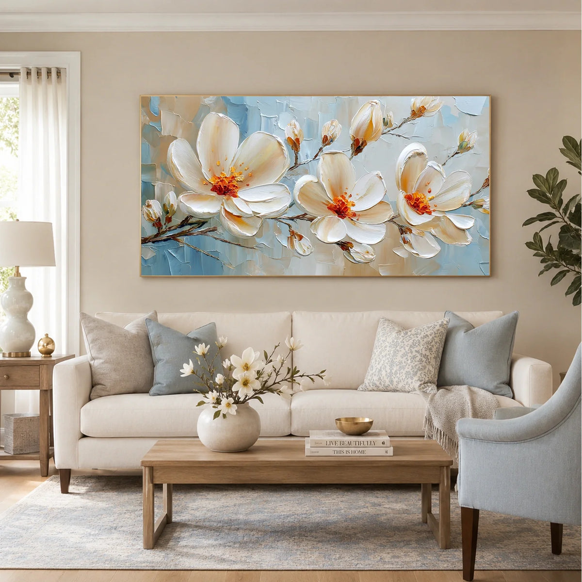 Flower & Tree Abstract Texture Canvas # FT 393