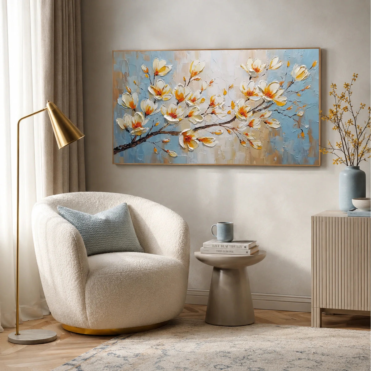Flower & Tree Abstract Texture Canvas # FT 392
