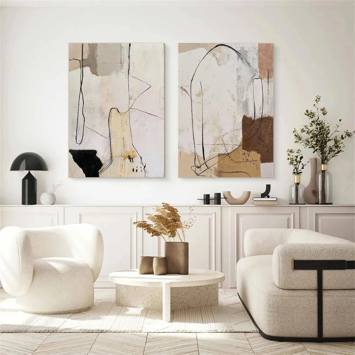 Abstract Texture Wall Art Set of 2 # AB699