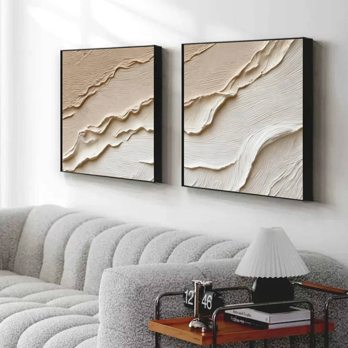 Minimalist Texture Canvas Square Set of 2 # MM411