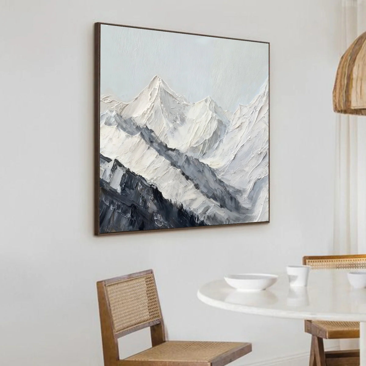 Abstract Mountain Textured Canvas Art #MM334