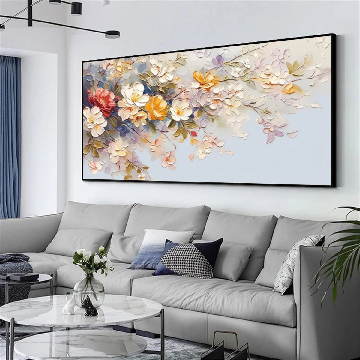 Flower & Tree Abstract Textured Canvas # FT 358