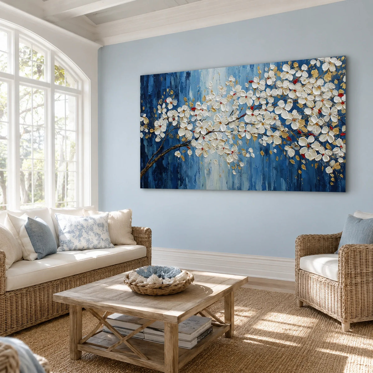 Flower & Tree Abstract Texture Canvas # FT 399