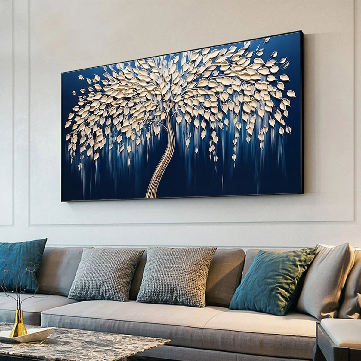 Flower & Tree Abstract Textured Canvas # FT 369
