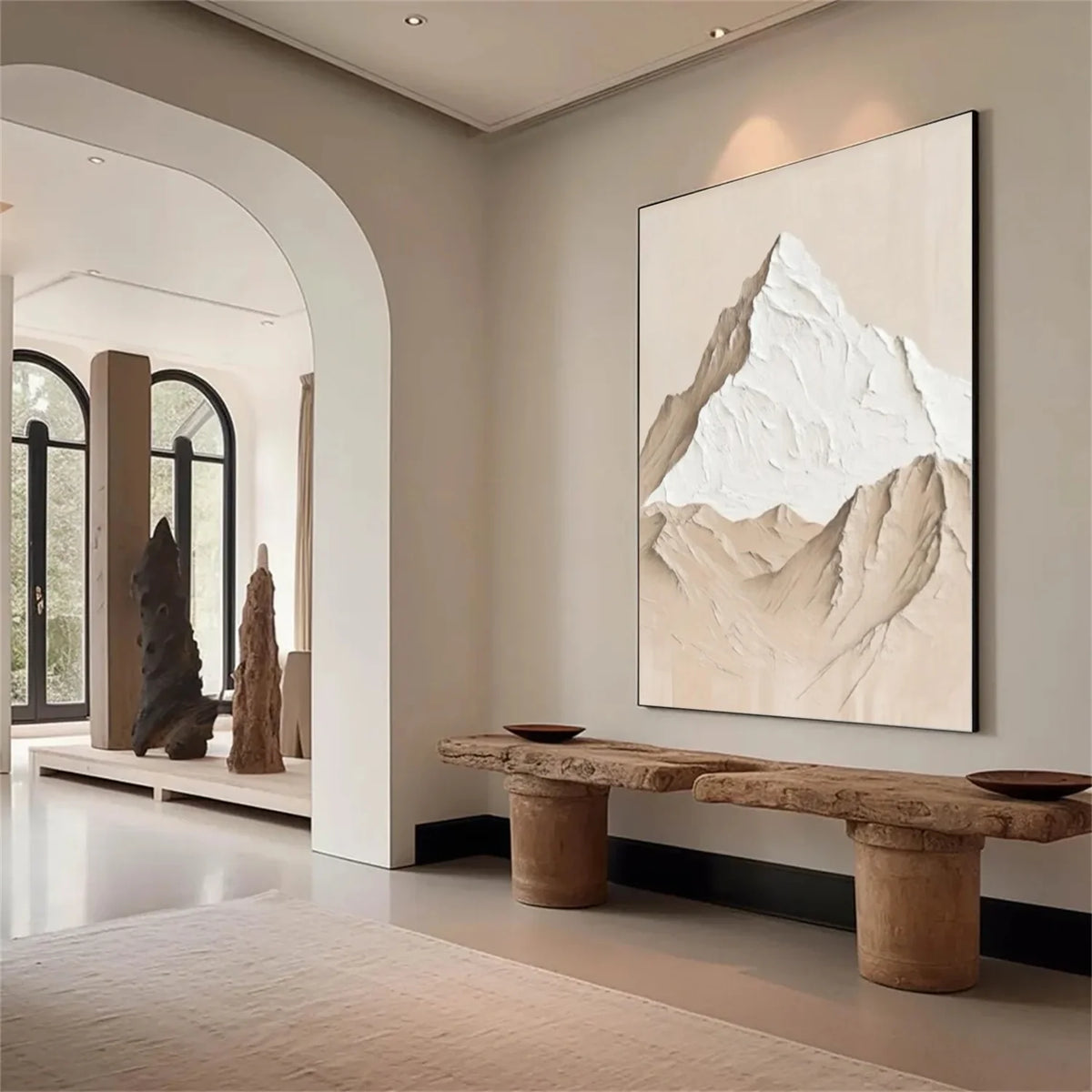 Minimalist Mountain Texture Canvas # MM395