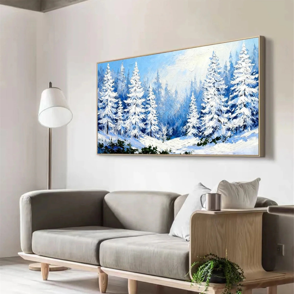 Flower & Tree Abstract Texture Canvas Art #FT 286