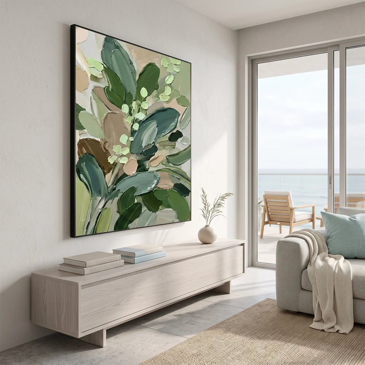 Flower & Tree Abstract Texture Canvas # FT 388