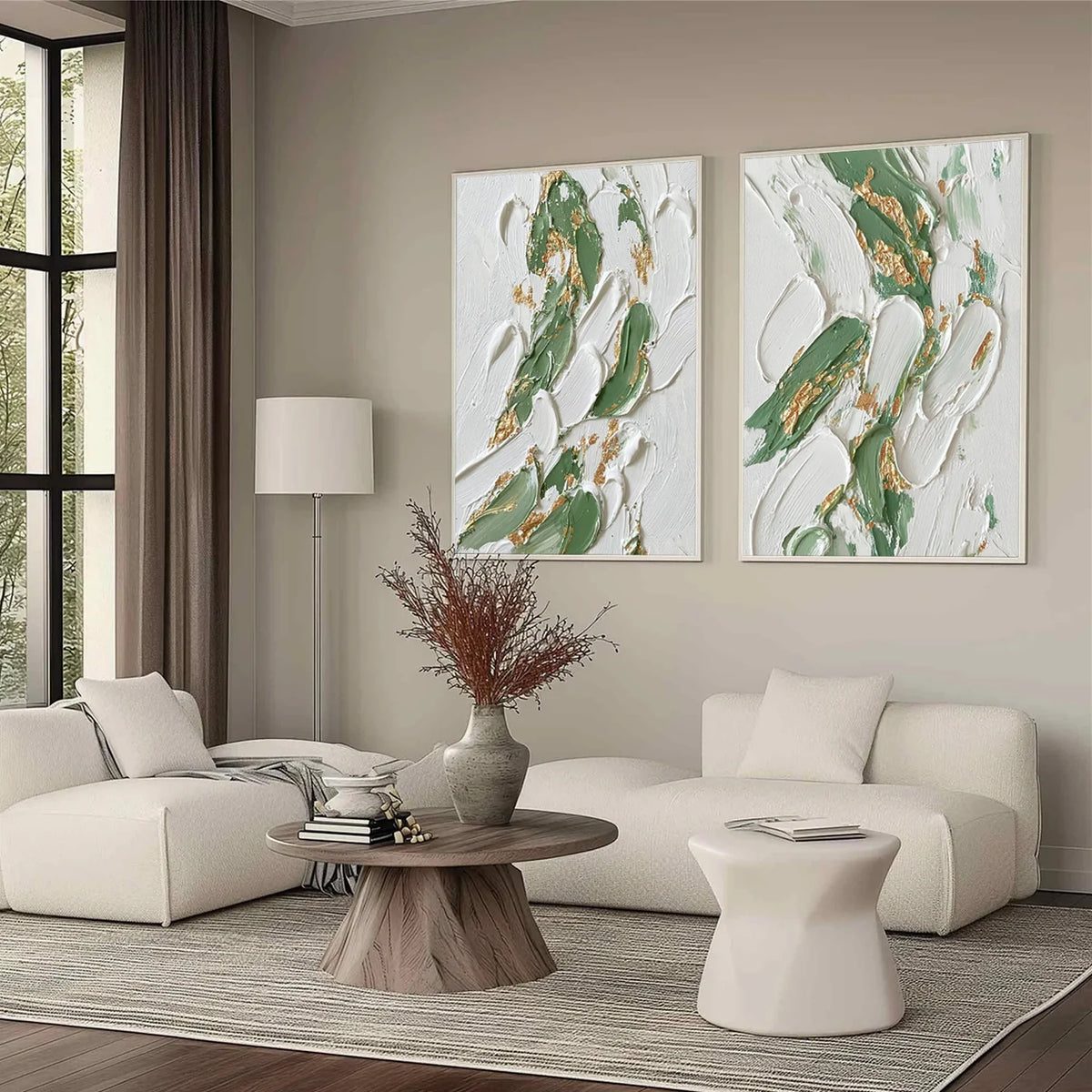 Abstract Texture Wall Art Set of 2 # AB669