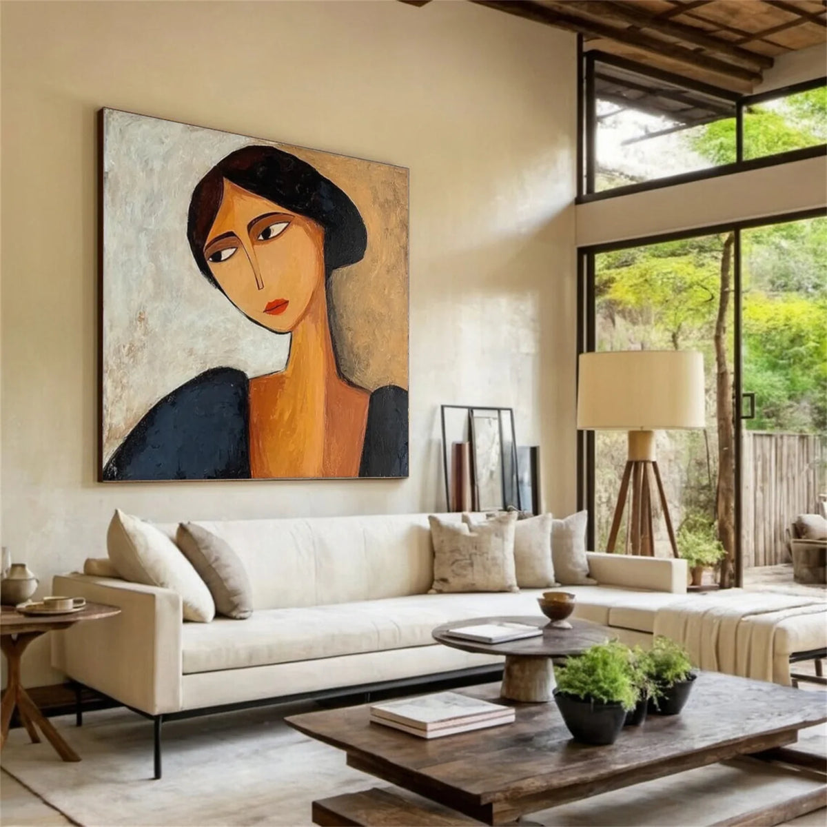 Colorful Abstract Portrait Wall Art #PT027