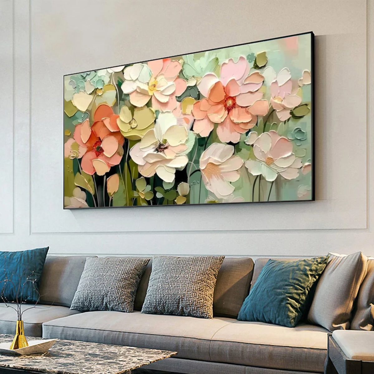 Flower & Tree Abstract Textured Canvas # FT 362