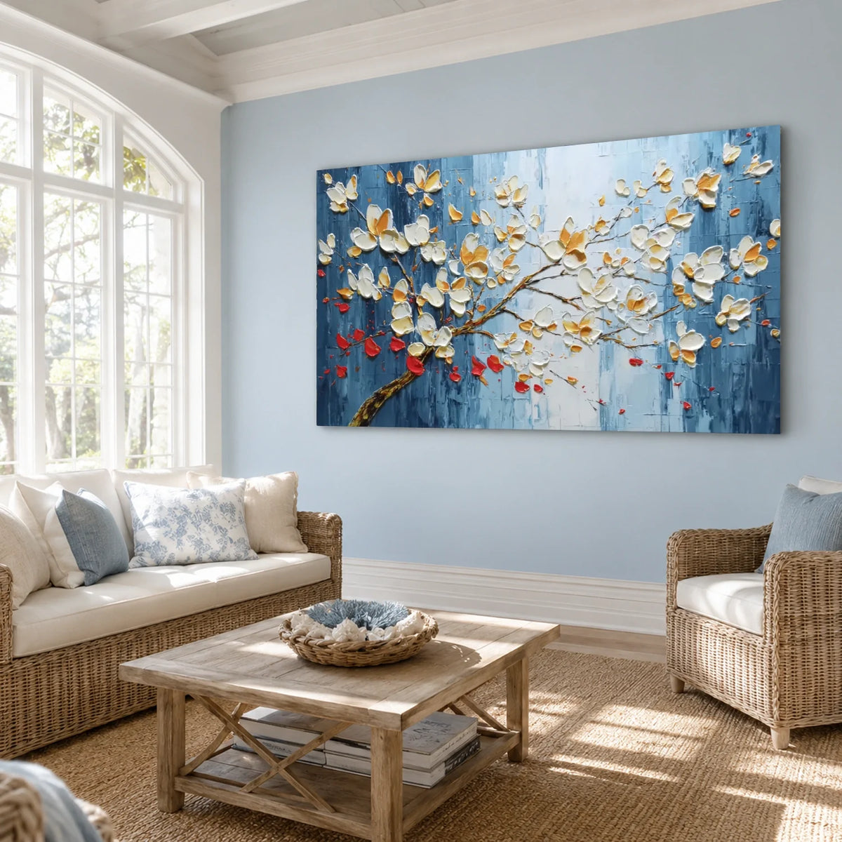 Flower & Tree Abstract Texture Canvas # FT 398