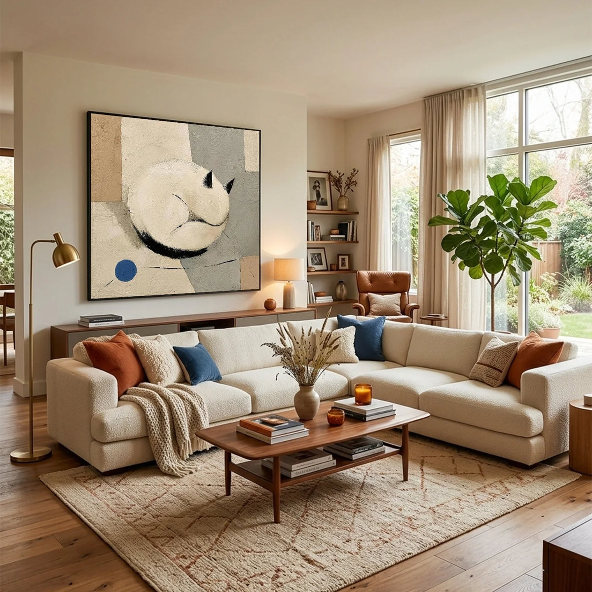 Abstract Animal Canvas Art #AP243