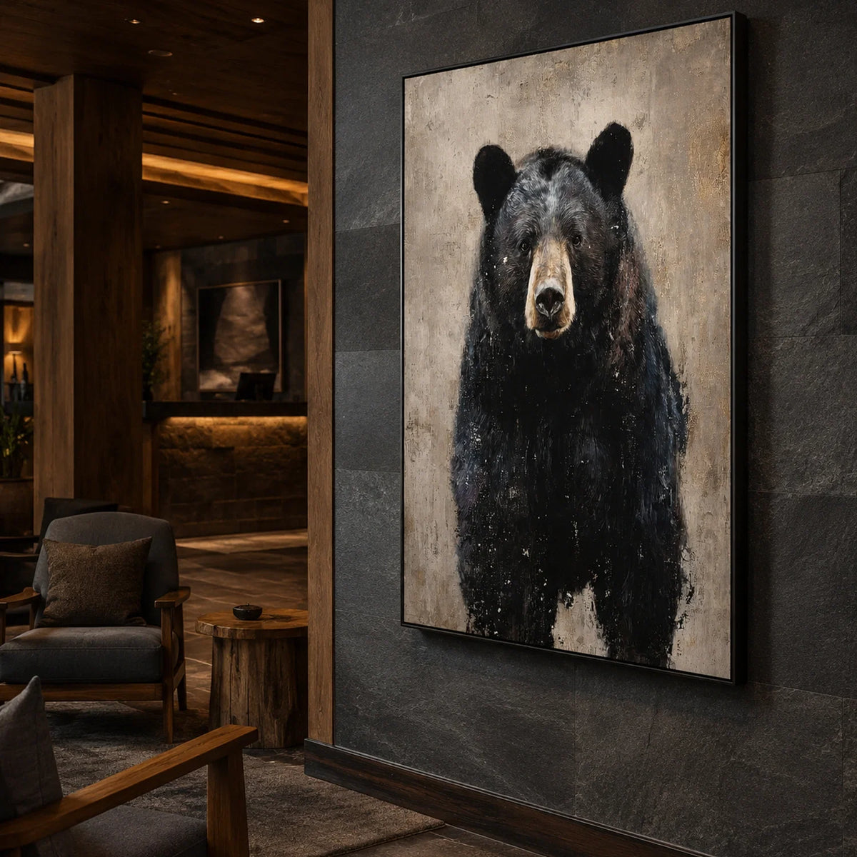 Abstract Animal Canvas Art #AP247