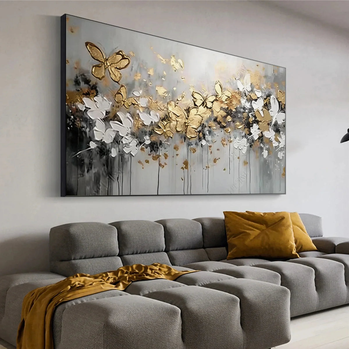 Flower & Tree Abstract Textured Canvas # FT 377